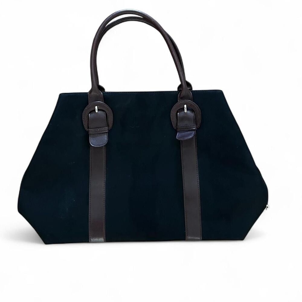 Lancôme Black tote with brown straps